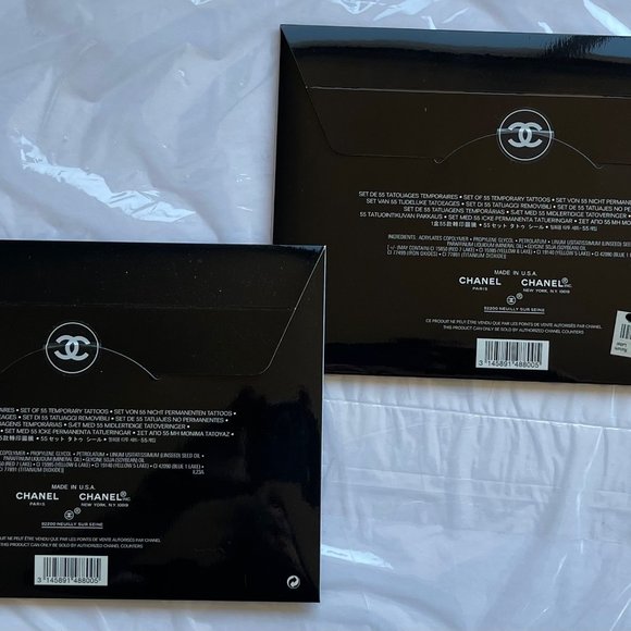 Authentic and RARE CHANEL Body Art 55 Tattoo Sticker Set *SEALED* NEW - Picture 2 of 14